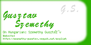 gusztav szemethy business card